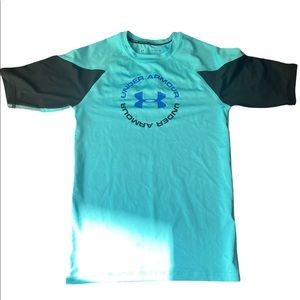 Under Armour Youth XL Turquoise/ Black Loose Fit